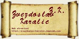 Zvezdoslav Karalić vizit kartica